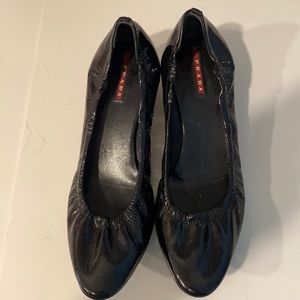 Beautiful Black Prada kitten heel shoes, size 9
